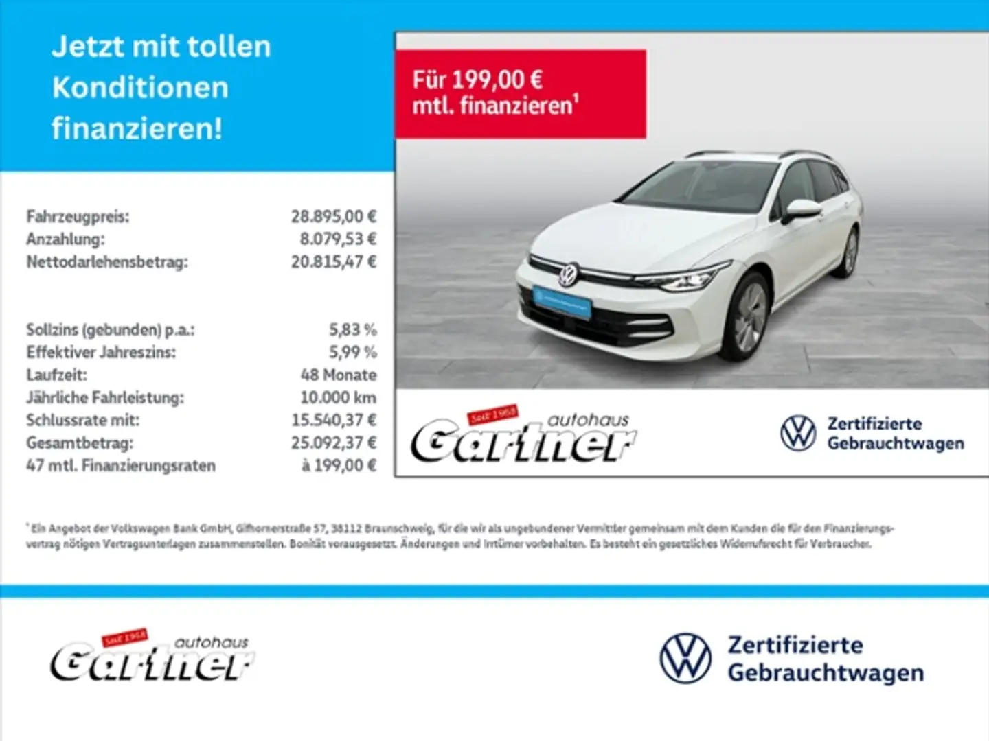 Volkswagen Golf Variant VIII Variant LIFE 1.5 TSI AHK LED-PLUS PDC SHZG D Blanc - 1