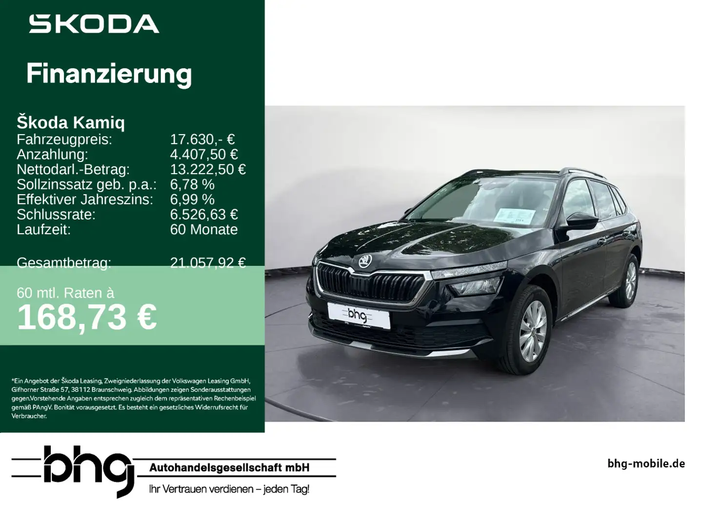 Skoda Kamiq 1.0 TSI Ambition PDC SHZ DAB GRA Schwarz - 1