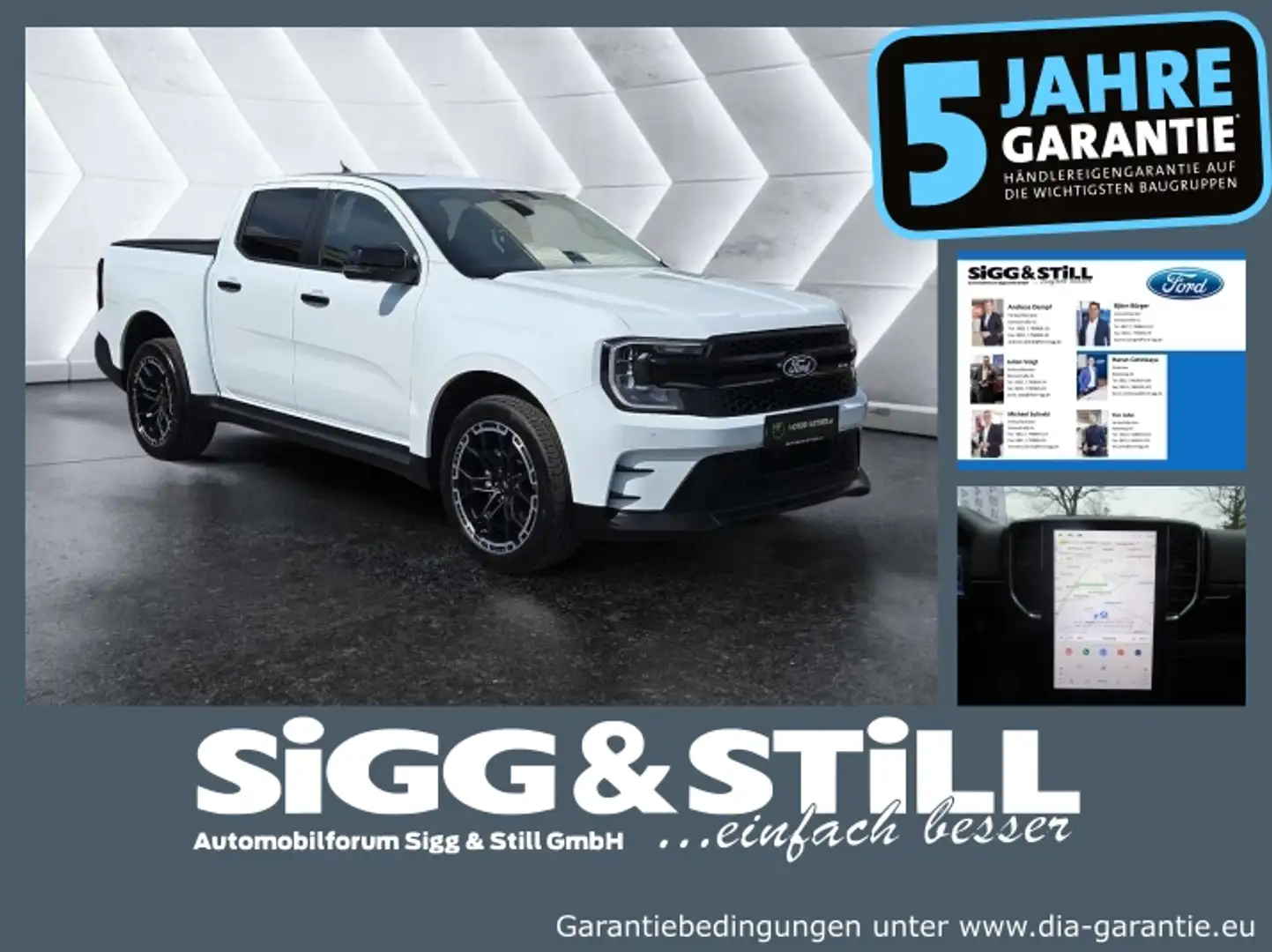 Ford Ranger MS-RT 3.0 DoKa E-4WD AHK*NAV*ACC*360*B&O Blanco - 1