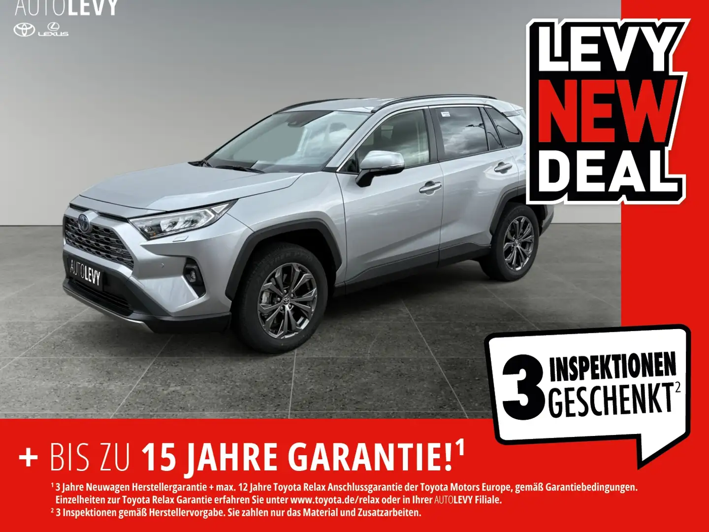 Toyota RAV 4 RAV4 - 2.5 l Hybrid 4x2 Kamera+ACC+CarPlay Silber - 1