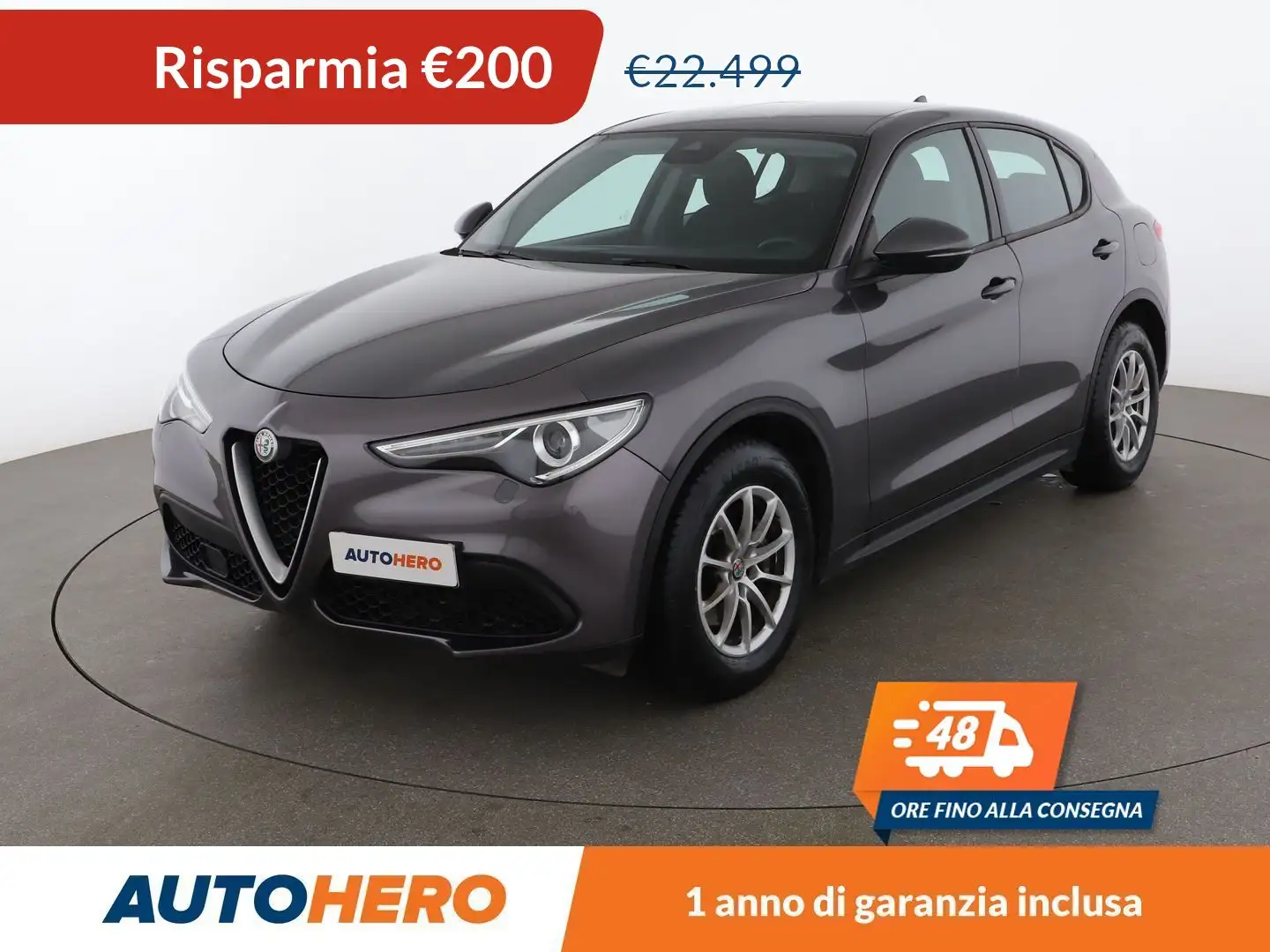 Alfa Romeo Stelvio 2.2 JTDM Business 160 CV AT8 Grigio - 1