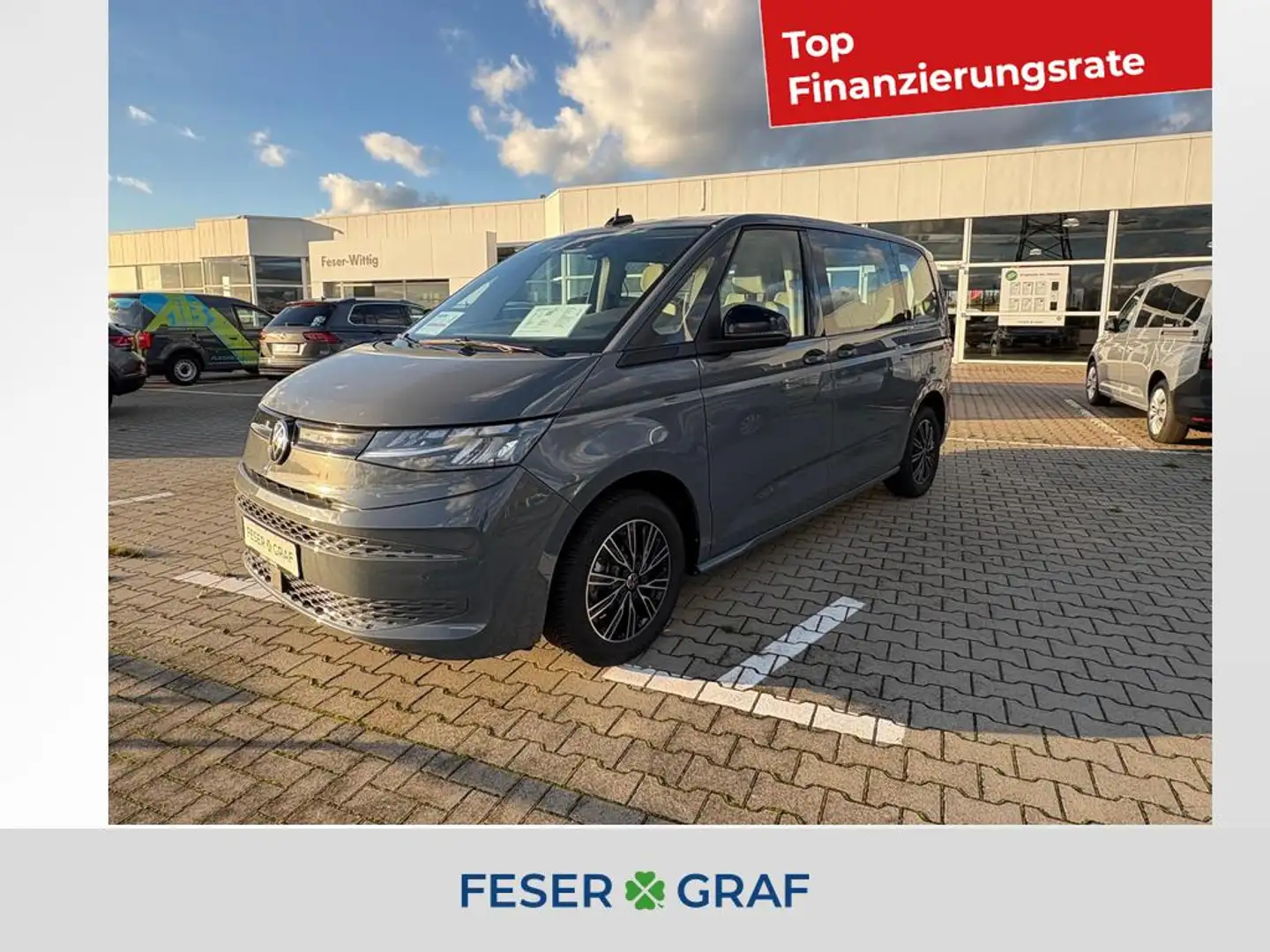 Volkswagen T7 Multivan 2.0TDI KÜ DSG/LED/Allwetter/3-Zonen Grau - 1
