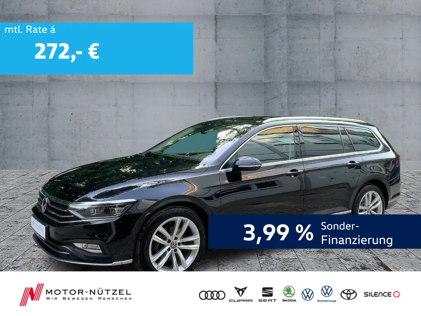 Volkswagen Passat Variant 2.0TDI 4M ELEGANCE MATRIX+NAV+AHK Noir - 1
