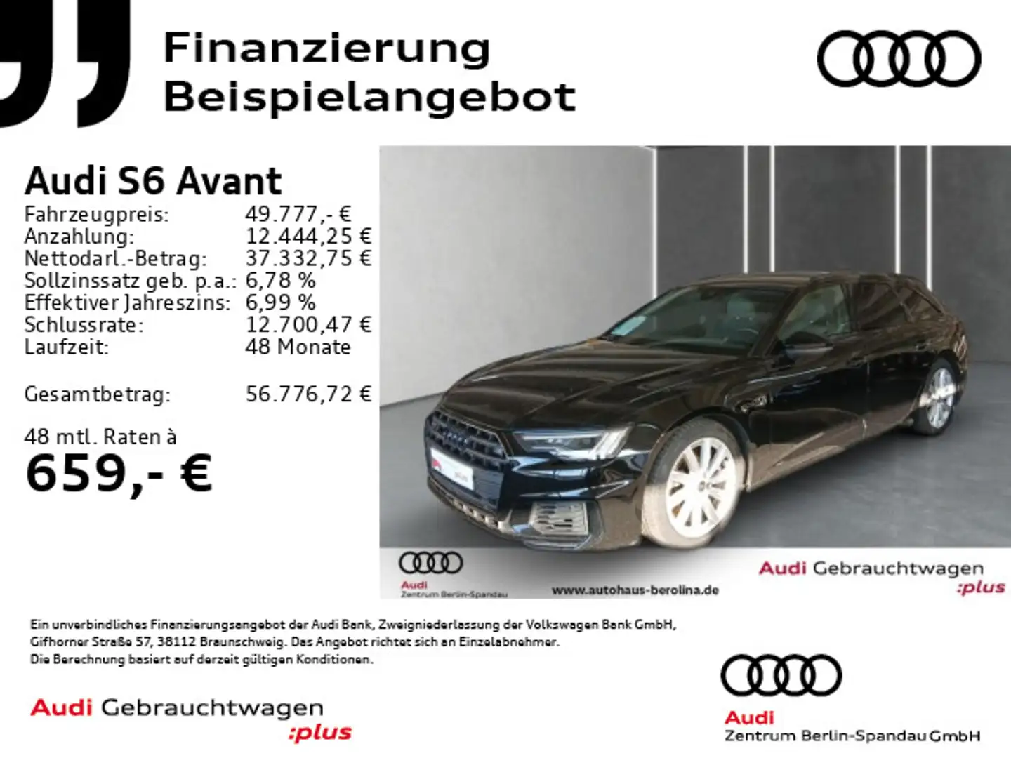 Audi S6 *MATRIX*B&O*Opt.-Schwarz+*NAV+* Schwarz - 1