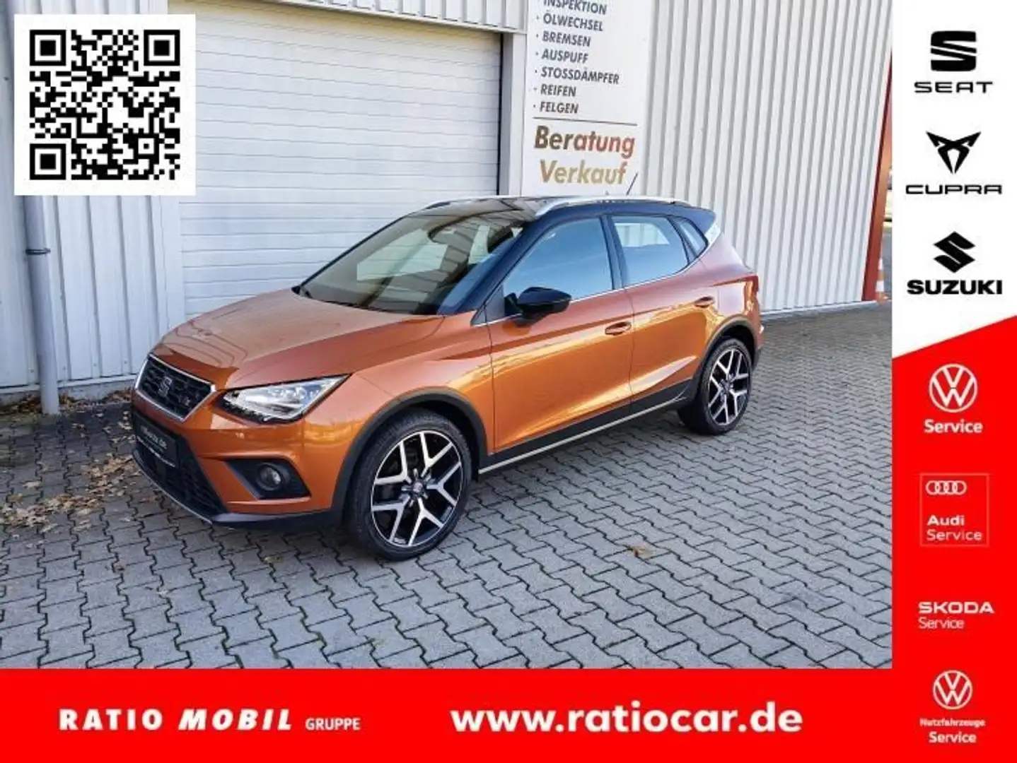 SEAT Arona ARONA FR 1.5 EVO TSI NAVI VOLL-LED EINPARKH. FSE Orange - 1