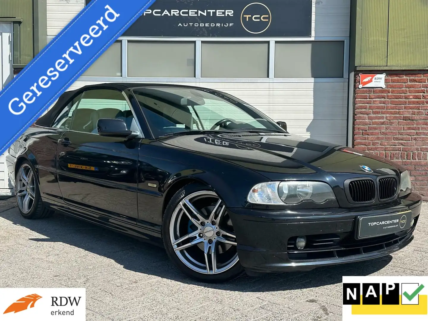 BMW 325 3-serie Cabrio 325Ci Executive/STOELV/AIRCO/APK/NA Zwart - 1