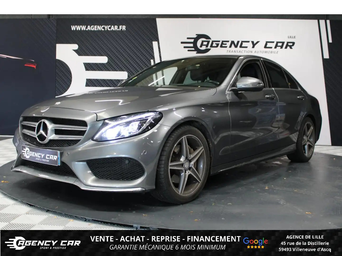 Mercedes-Benz C 200 C 200 d BVA 7G-Tronic AMG Aucun Frais Financement possible Gris - 1
