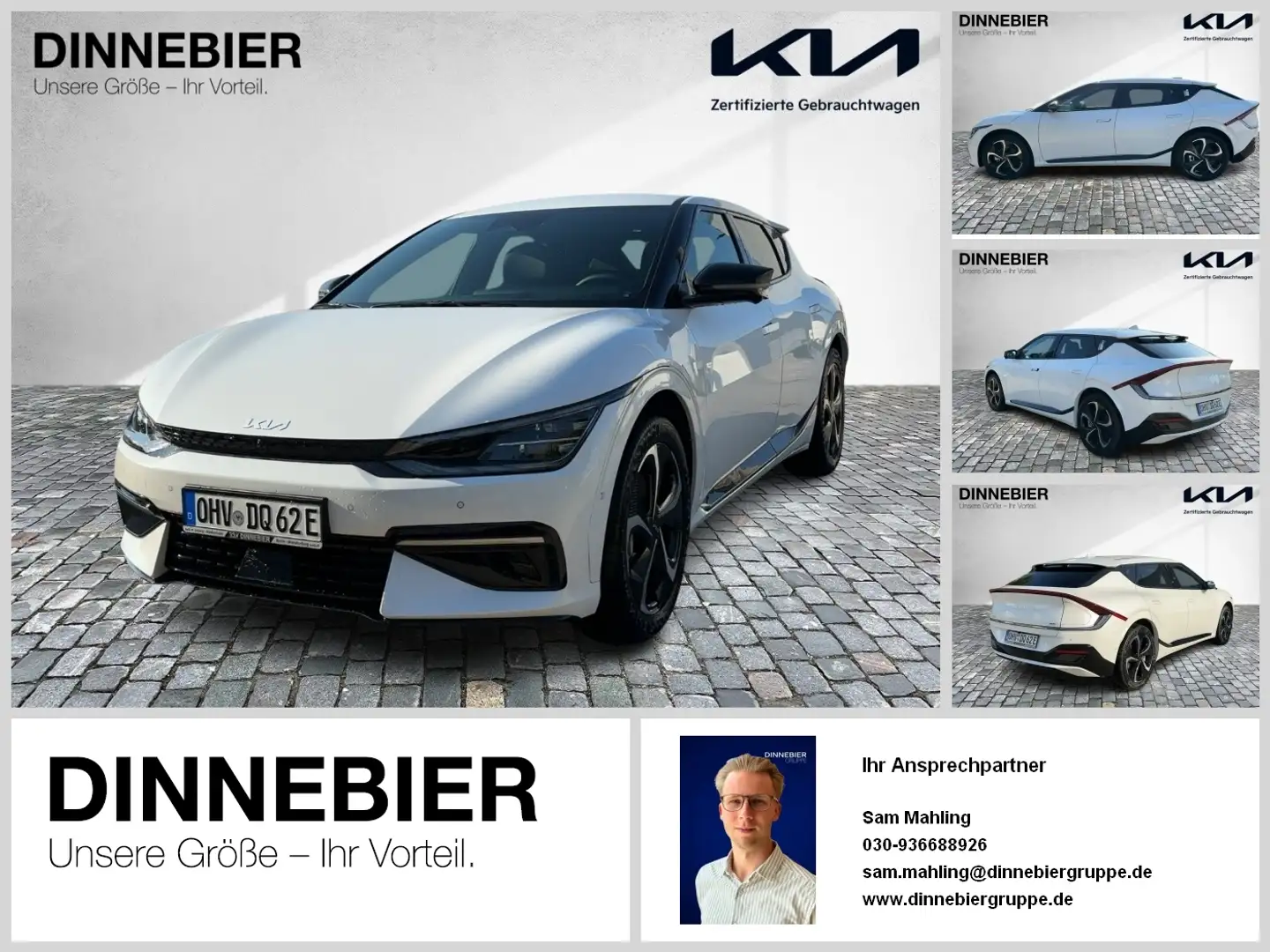 Kia EV6 77.4 AWD GT-LINE ASS+ SND DES SpurH SoundSys LM Blanc - 1