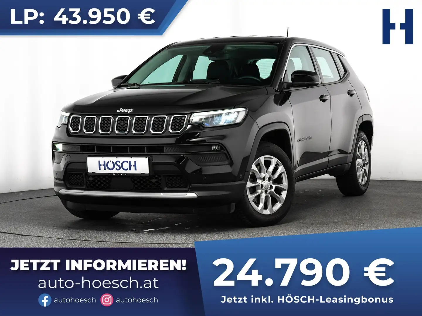 Jeep Compass T4 130 Aut. WINTER-PAKET LED 360° ACC Schwarz - 1