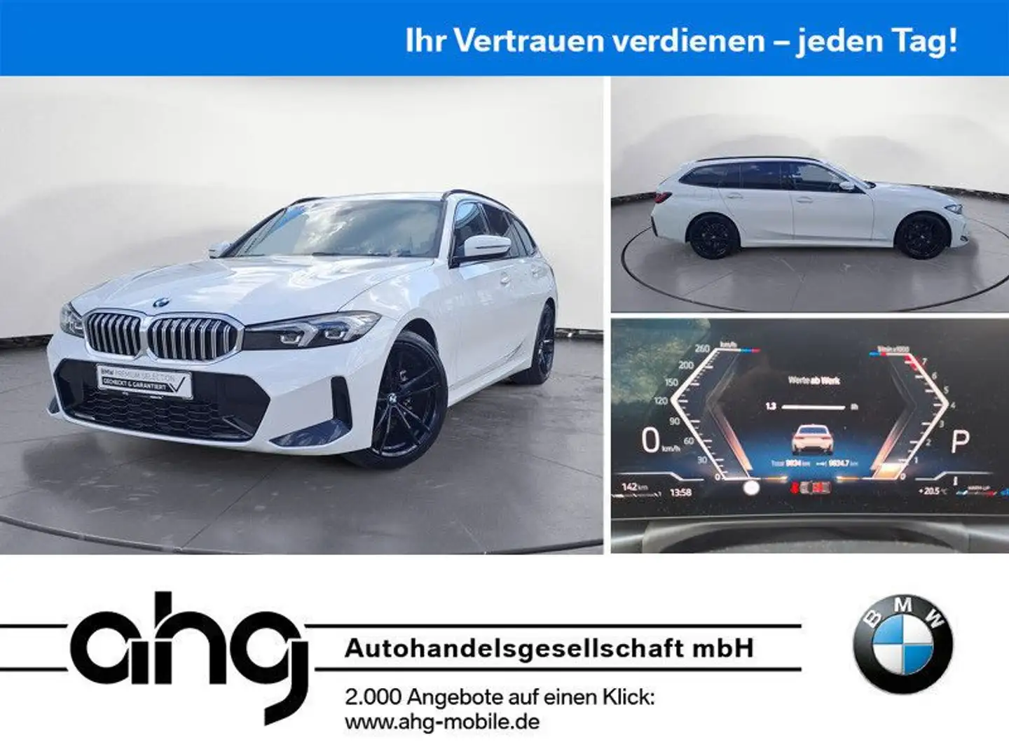BMW 318 i Touring Aut. M Sportpaket Navi 19' Weiß - 1