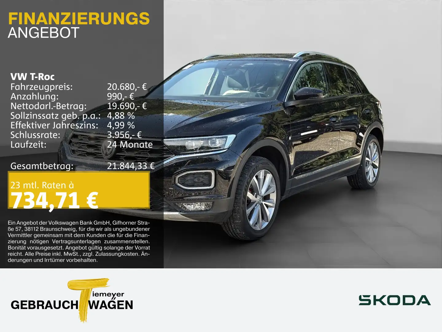 Volkswagen T-Roc 2.0 TSI DSG 4M SPORT  PANO NAVI LED DAB+ Schwarz - 1