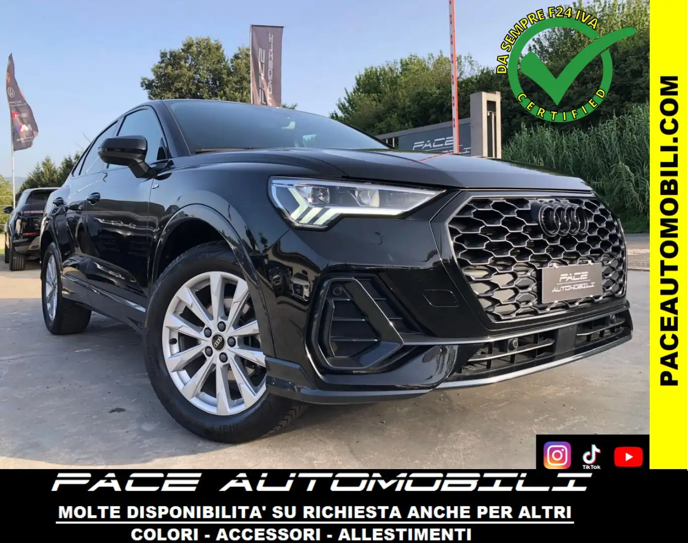 Audi Q3 35D SLINE S-LINE VIRTUAL SPB SPORTBACK KAMERA ACC Nero - 1