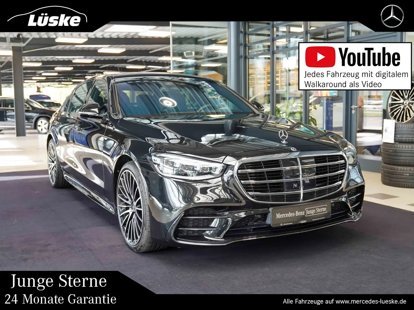 Mercedes-Benz S 450 S 450 d 4M AMG Line lang Night Paket Nappa Leder Negro - 1