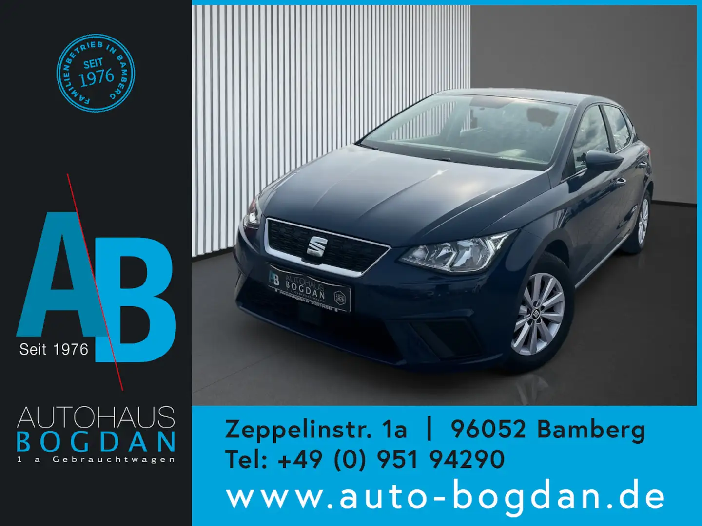 SEAT Ibiza Tempomat*PDC*BT/USB*scheckheftgepfl.*1.Hd Azul - 1