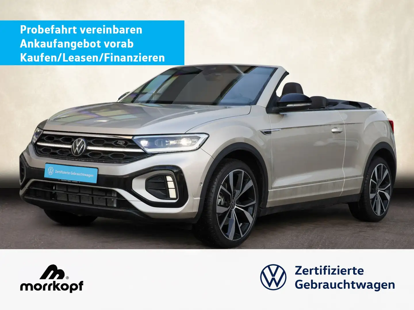 Volkswagen T-Roc Cabriolet 1.5TSI R-LINE +AHK+KAMERA+ Navi Silber - 1