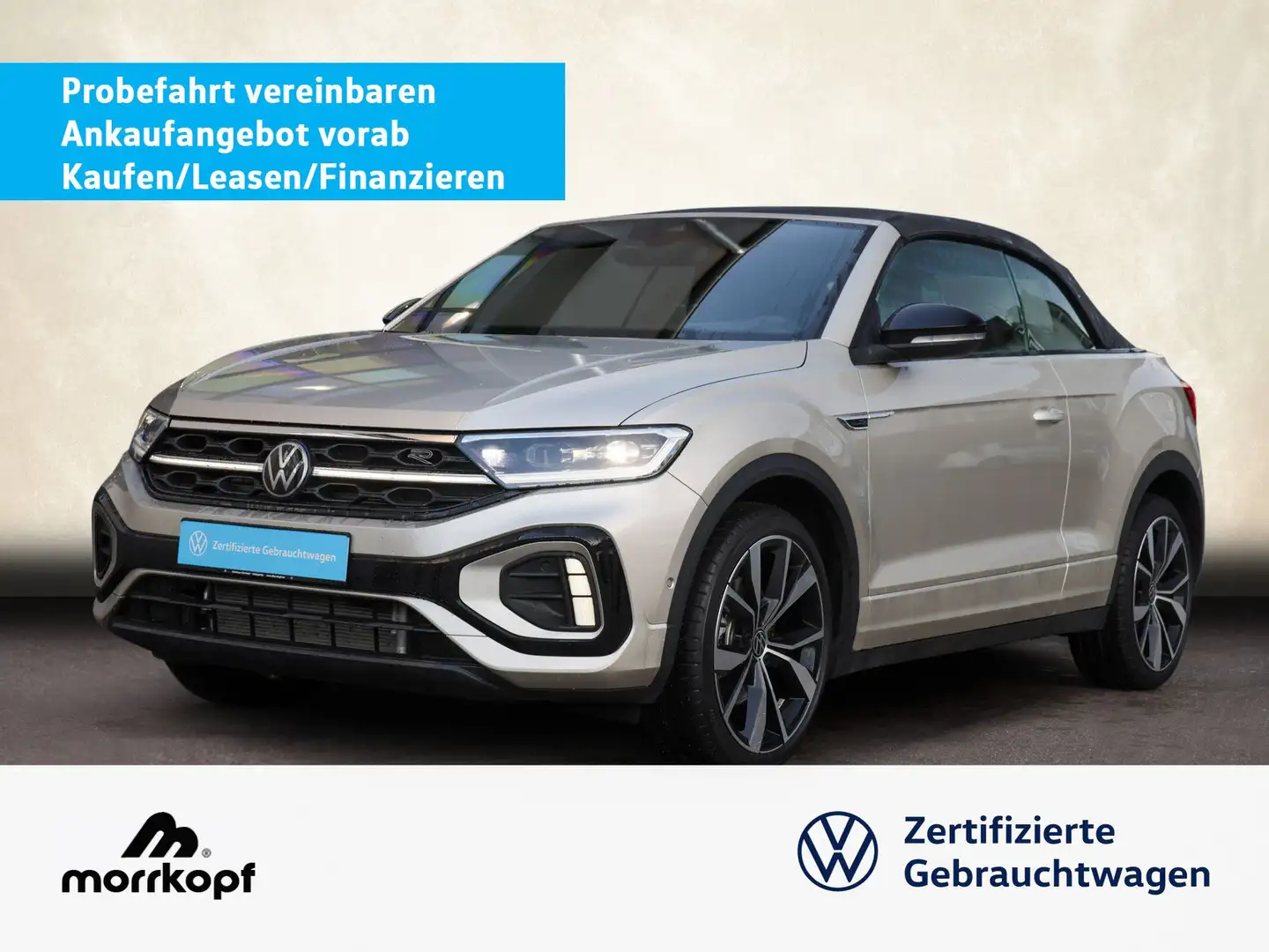 Volkswagen T-Roc Cabriolet 1.5TSI R-LINE +AHK+KAMERA+ Navi Silber - 2