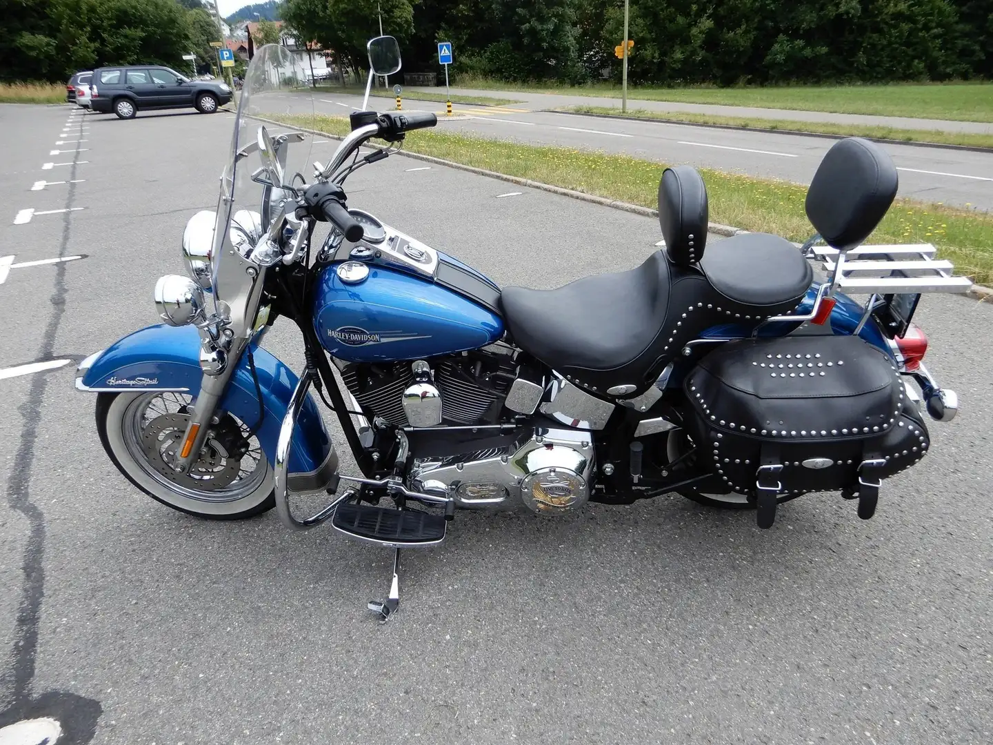 Harley-Davidson Softail Bleu - 2