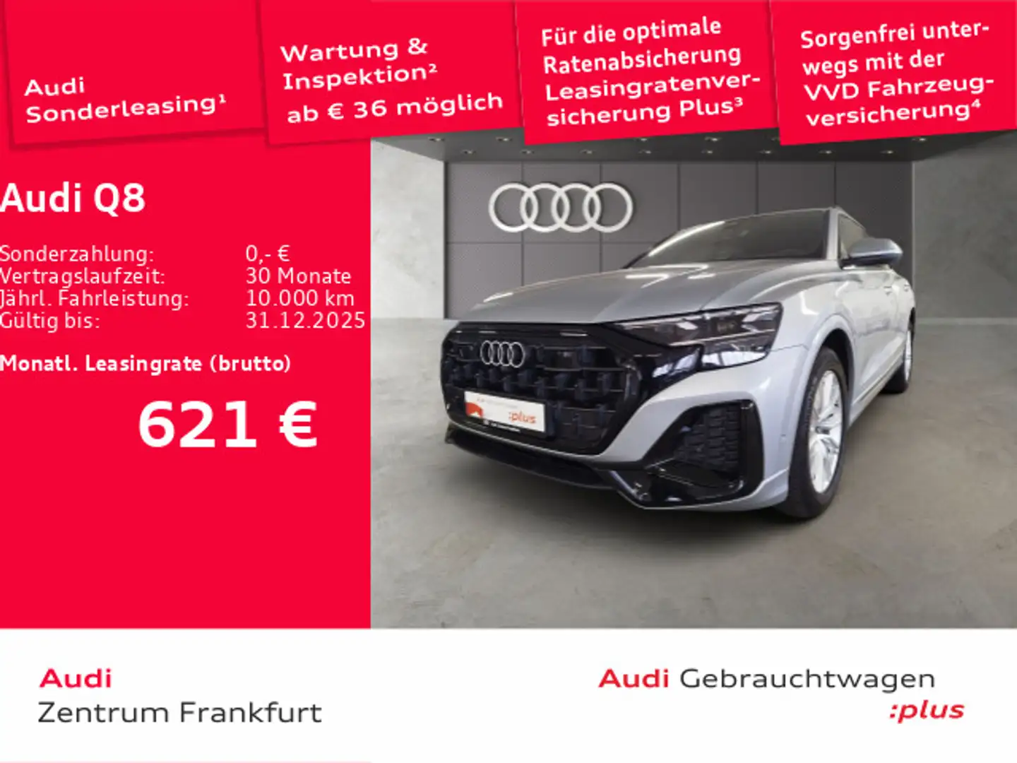Audi Q8 45 TDI quattro tiptronic Matrix-LED Tempomat Silber - 1