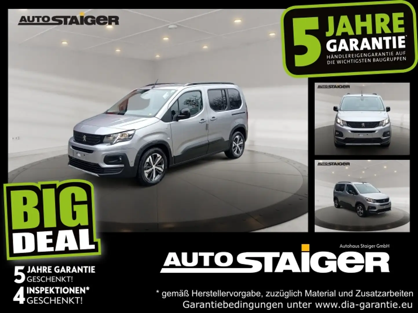 Peugeot e-Rifter Allure 136 L1 Elektromotor SpurH LM KAM Grau - 1