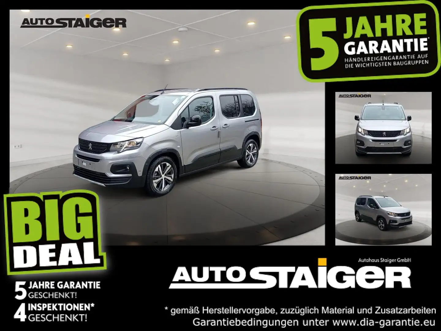 Peugeot e-Rifter Allure 136 L1 Elektromotor SpurH LM KAM Grau - 1