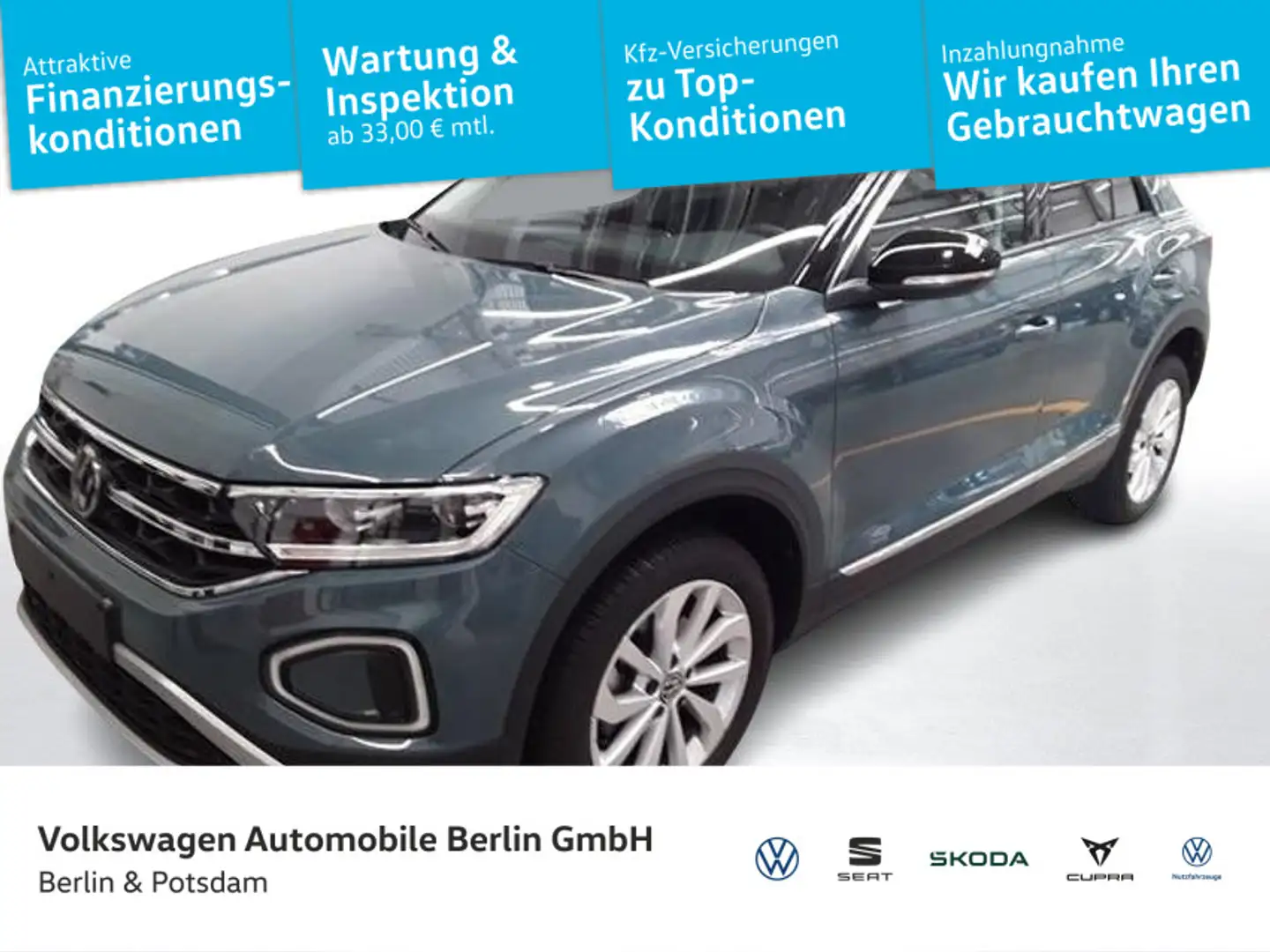 Volkswagen T-Roc 1.5 TSI DSG Style Navi LED PDC SHZ Telef Grün - 1