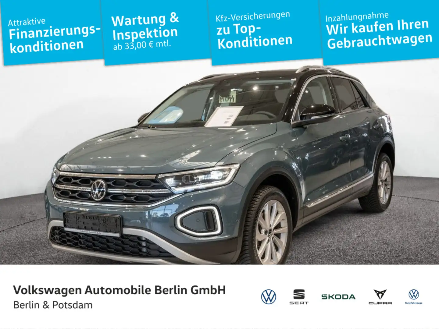 Volkswagen T-Roc 1.5 TSI DSG Style Navi LED PDC SHZ Telef Grün - 1