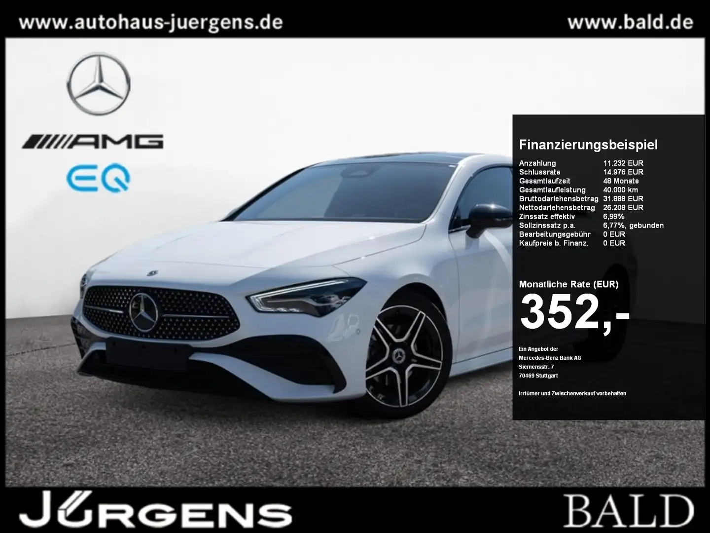 Mercedes-Benz CLA 180 d Coupé AMG-Sport/LED/Cam/Pano/Night/18" Weiß - 1