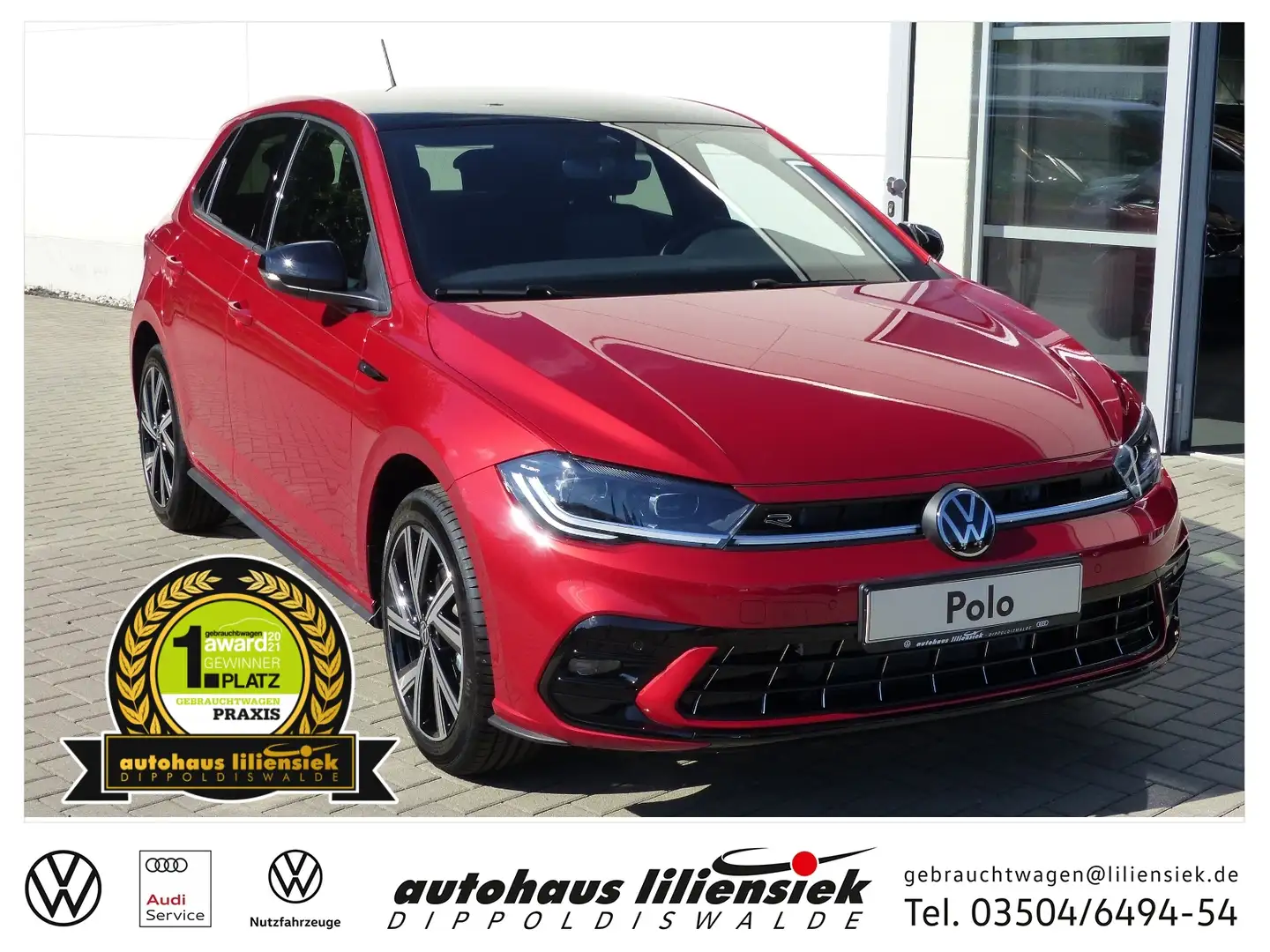 Volkswagen Polo 1.0 TSI DSG R-Line *LED*PDC*ACC* Rot - 1