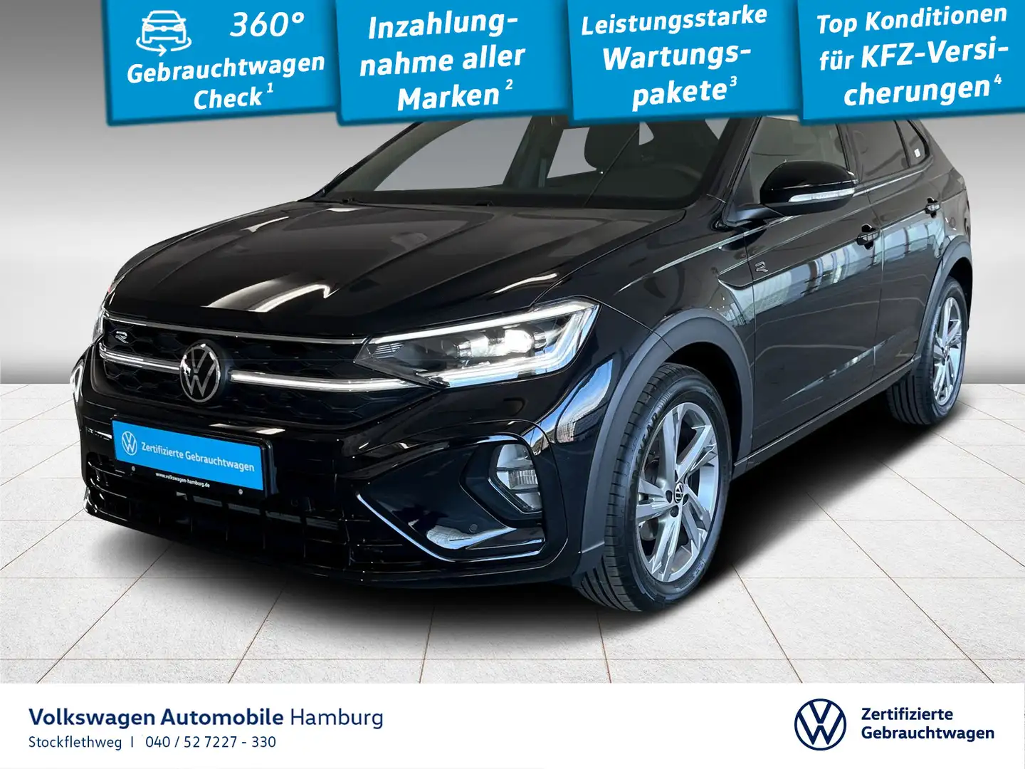 Volkswagen Taigo 1.0 TSI R-Line DSG IQ.Light Kamera CarPlay Schwarz - 1