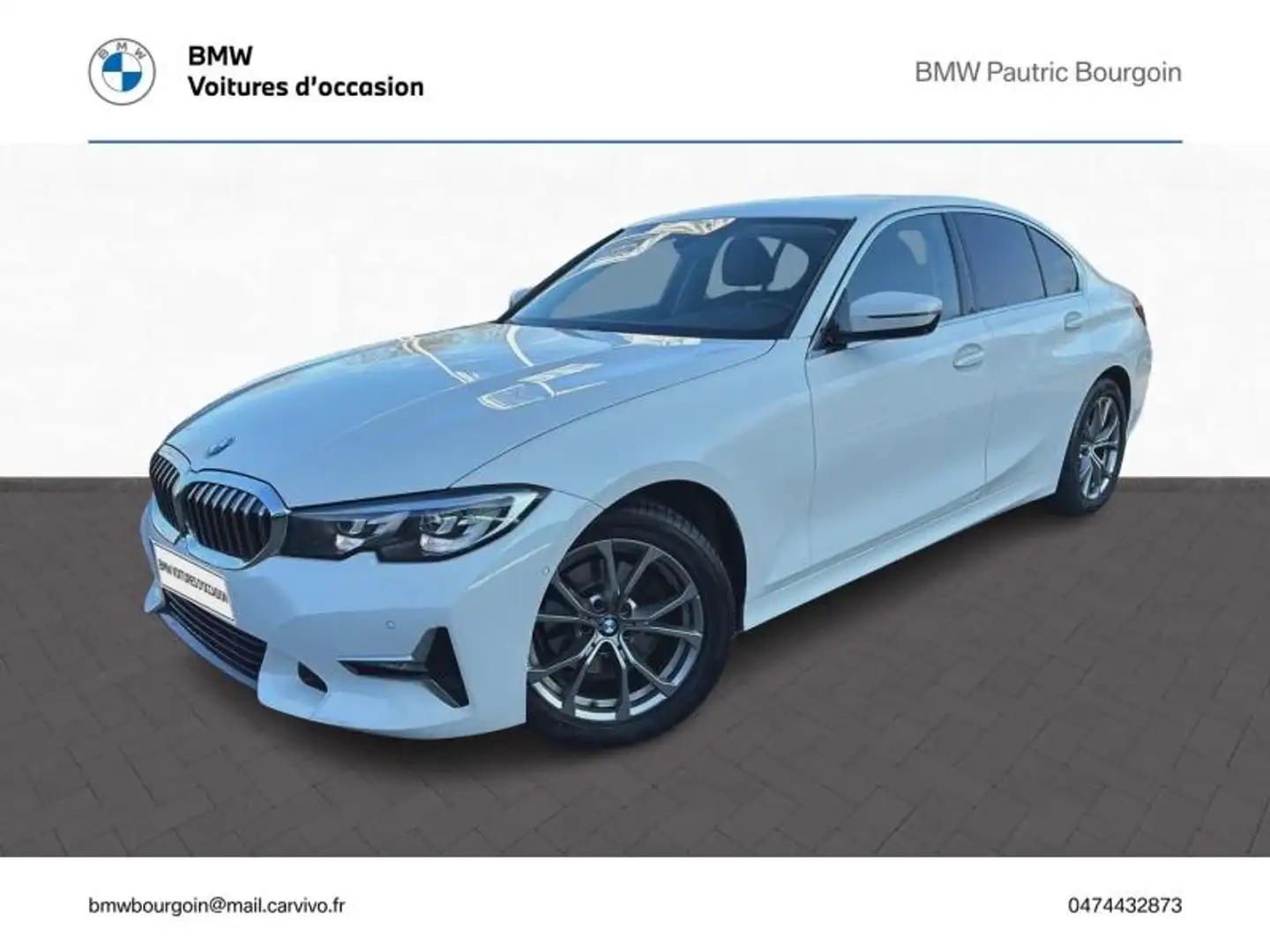 BMW 320 320dA 190ch Luxury Blanc - 1