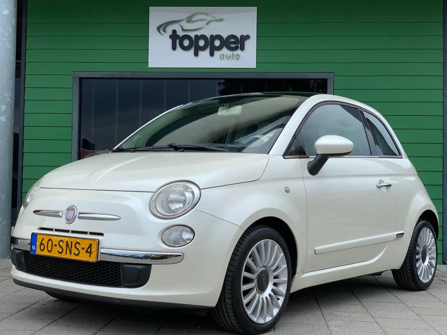 Fiat 500 0.9 TwinAir Lounge | Wit Parelmoer | PanoDak | Air Wit - 1