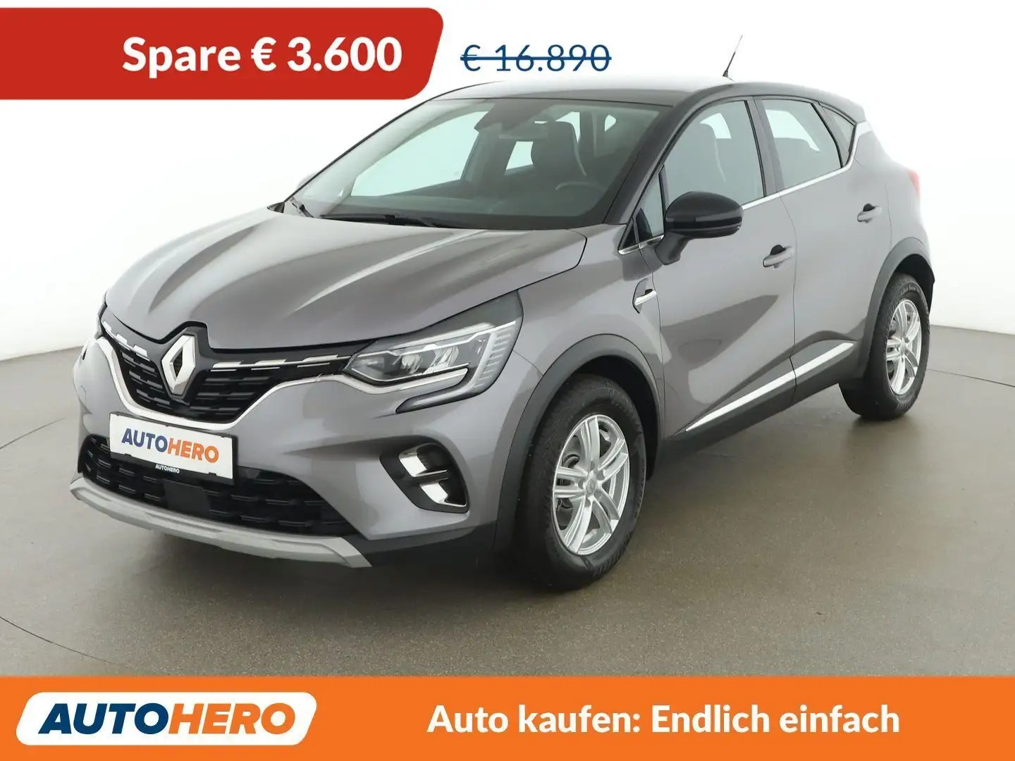 Renault Captur 1.0 TCe Intens *LED*TEMPO*CAM*SPUR*NAVI* Grau - 1