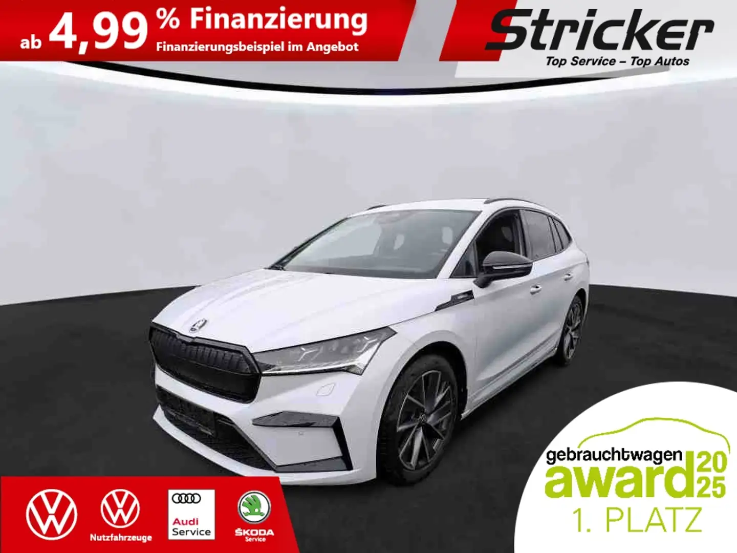 Skoda Enyaq iV60 Sportline 320,-ohne Anzahlung Matrix Kamera Weiß - 2