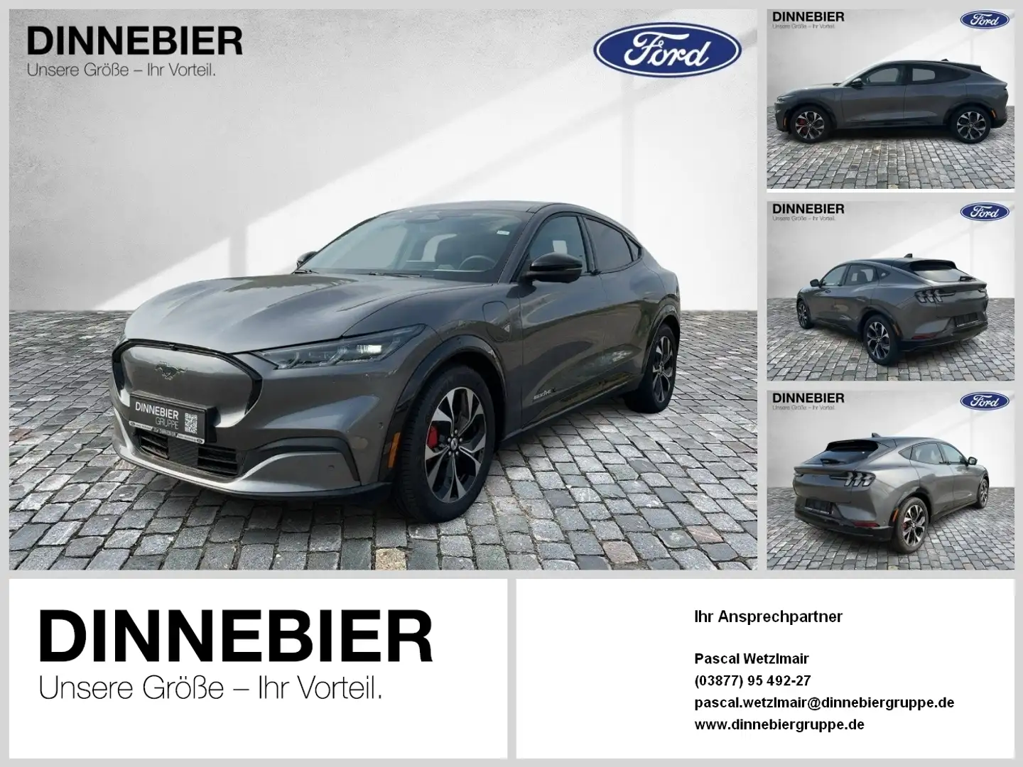 Ford Mustang Mach-E Premium ext.Range LED+360°+Navi Grau - 1