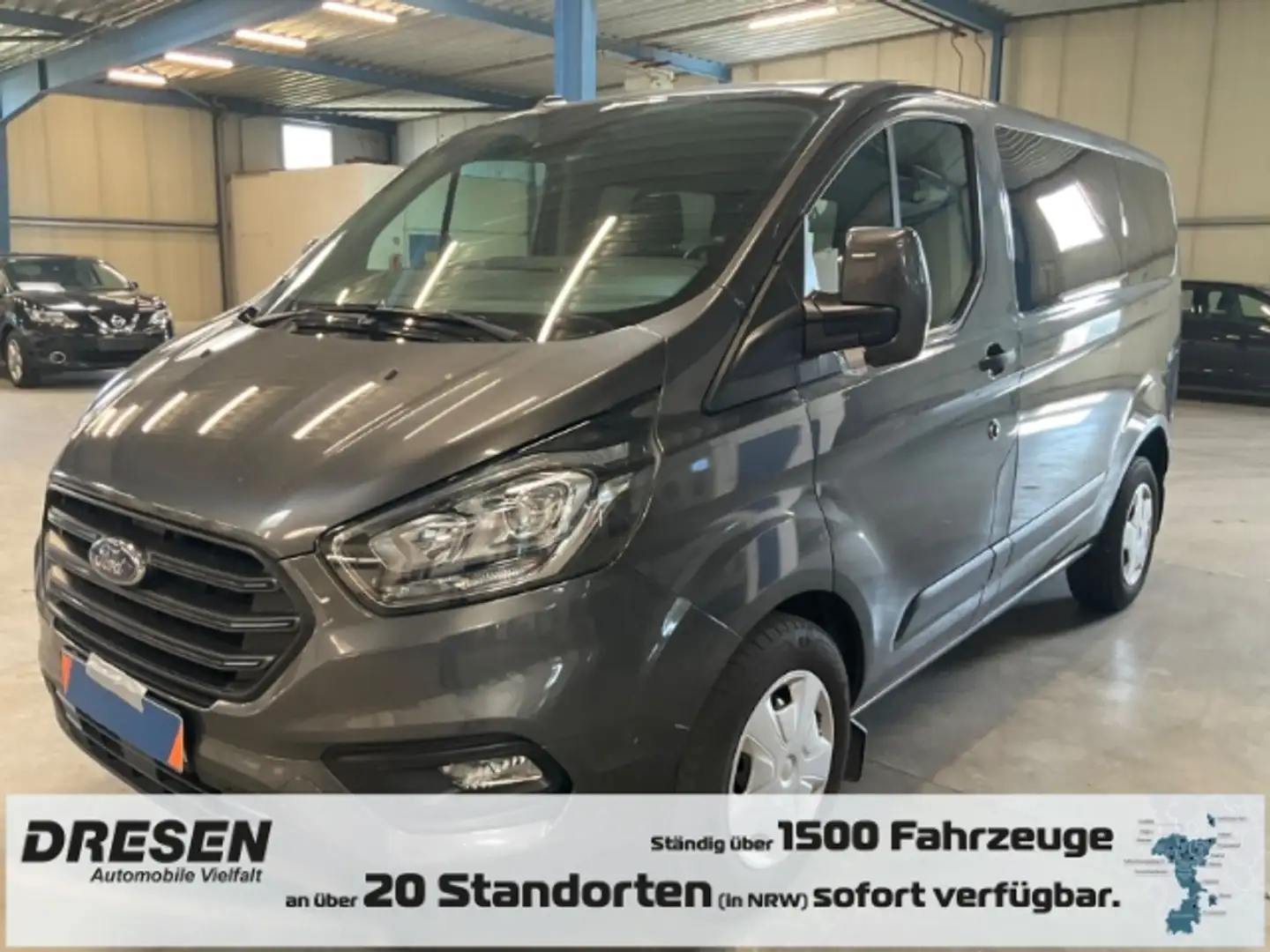Ford Transit Custom Kombi 320 L1 Behindertenumbau BTW AHK Dyn. Kurvenl Grijs - 1