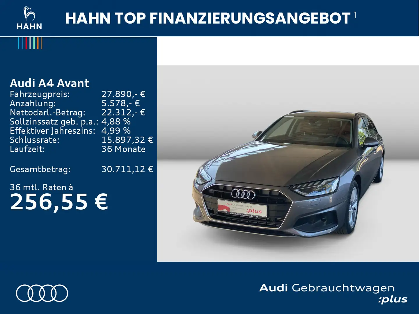Audi A4 35 TFSI S tronic B&O Matrix Virtual Grau - 2