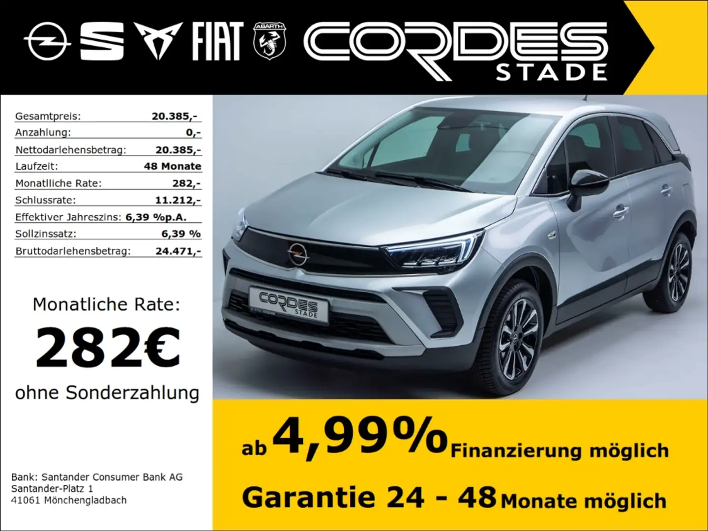 Opel Crossland Elegance 1.2 Turbo Automatik Kamera Navi (102) Zilver - 1