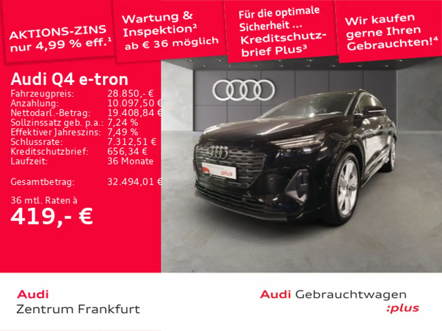 Audi Q4 e-tron 35 MatrixLED HuD ACC Schwarz - 1