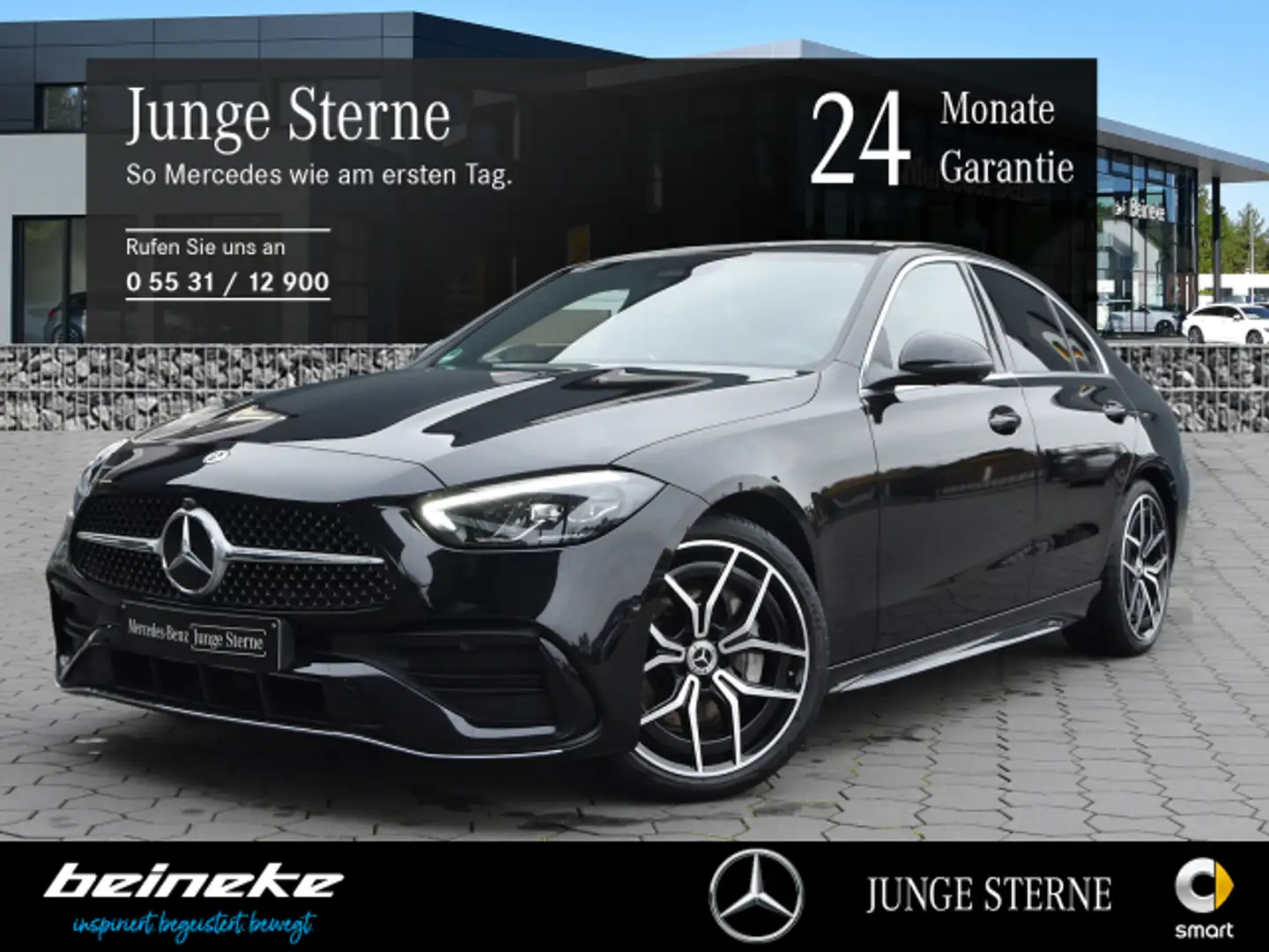 Mercedes-Benz C 180 C 180 AMG-Line LED SHZ 19" PTS+360° Business Navi Schwarz - 1