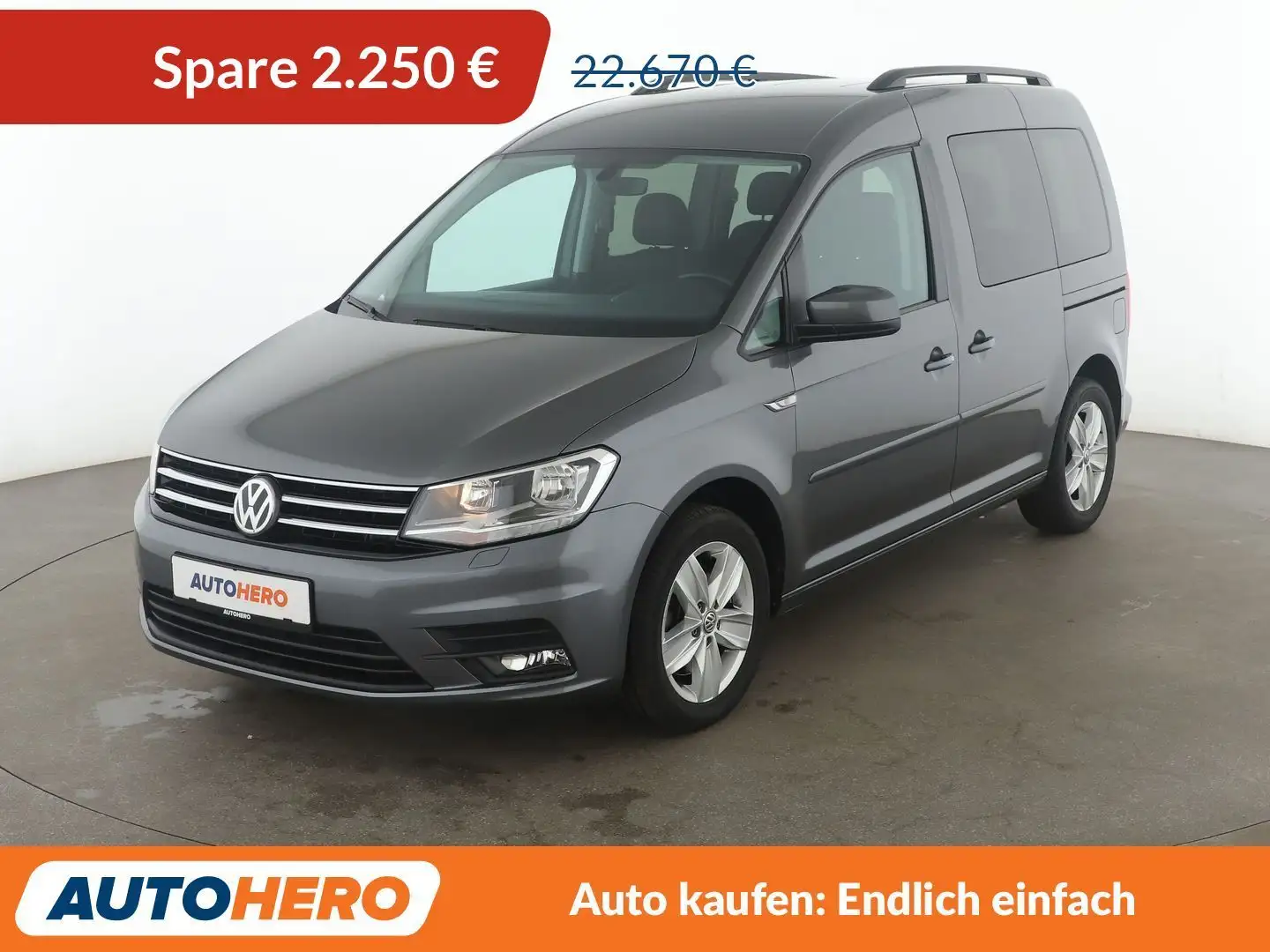 Volkswagen Caddy 2.0 TDI Comfortline BMT *NAVI*TEMPO*CAM*SHZ* Grau - 1