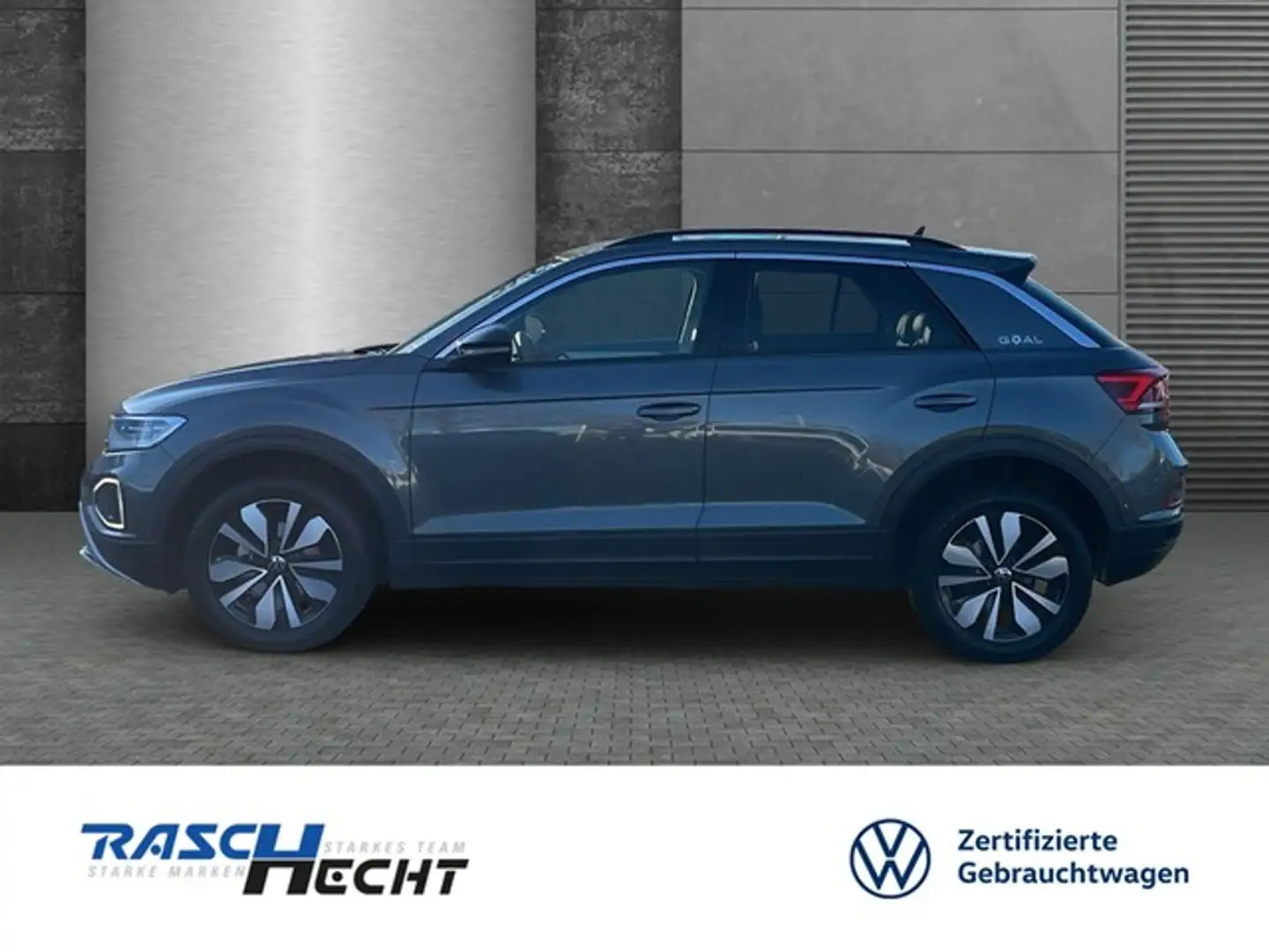 Volkswagen T-Roc Goal 1.0 TSI*LED*NAVI*SHZ*5 J. GAR* Grau - 2