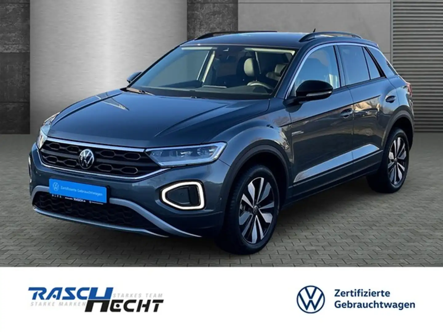 Volkswagen T-Roc Goal 1.0 TSI*LED*NAVI*SHZ*5 J. GAR* Grau - 1