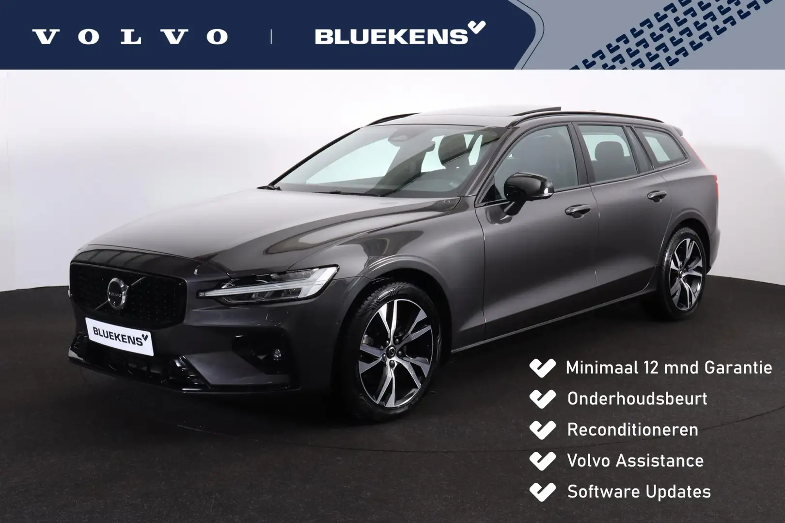 Volvo V60 B3 Plus Dark - Panorama/schuifdak - IntelliSafe As Grijs - 1