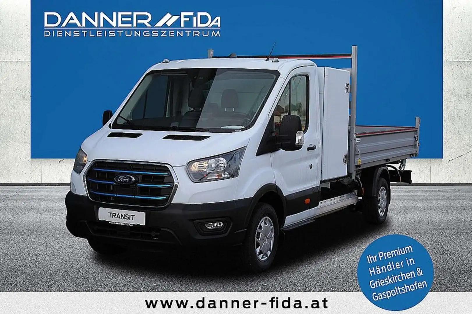 Ford E-Transit Transit 3-SEITEN KIPPER 184PS Elektro/Automat... Weiß - 1