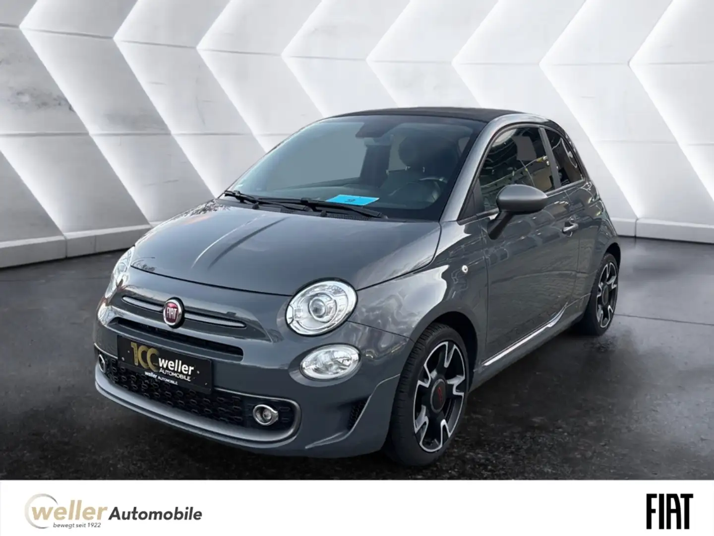 Fiat 500C Cabrio 0,9 TwinAir Parksensoren Klimaautomatik Blu Grau - 1