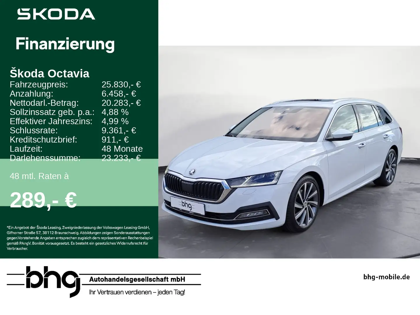 Skoda Octavia Combi 2.0 TDI DSG First Edition Weiß - 1