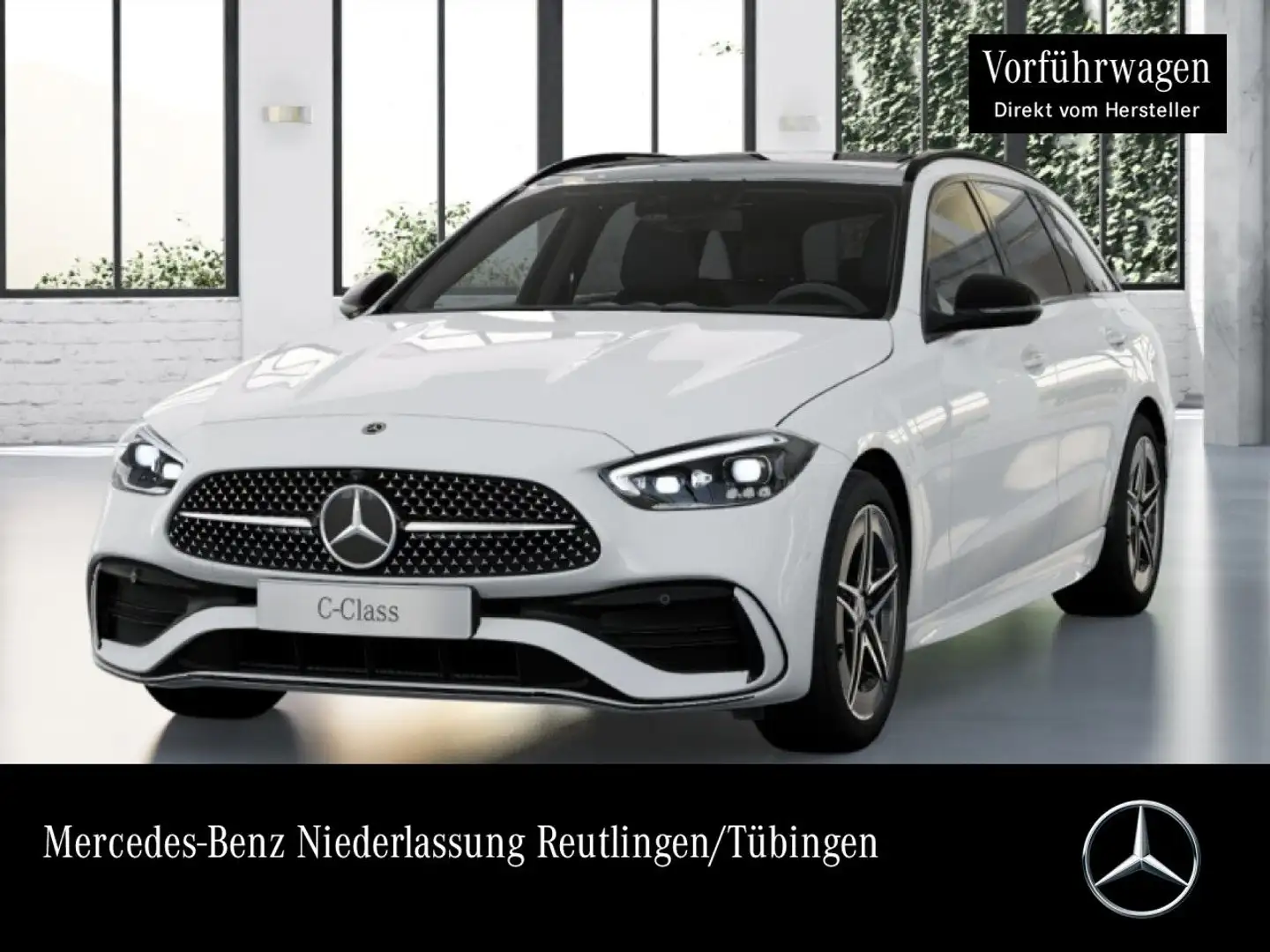 Mercedes-Benz C 300 e T AMG+NIGHT+PANO+360+AHK+BURMESTER+KEYLESS Weiß - 1