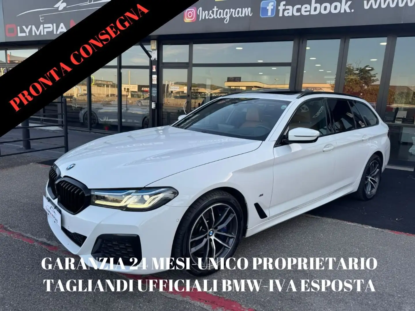 BMW 530 D TOURING M SPORT NAVI LASER PANORAMA 19' PELLE Bianco - 1