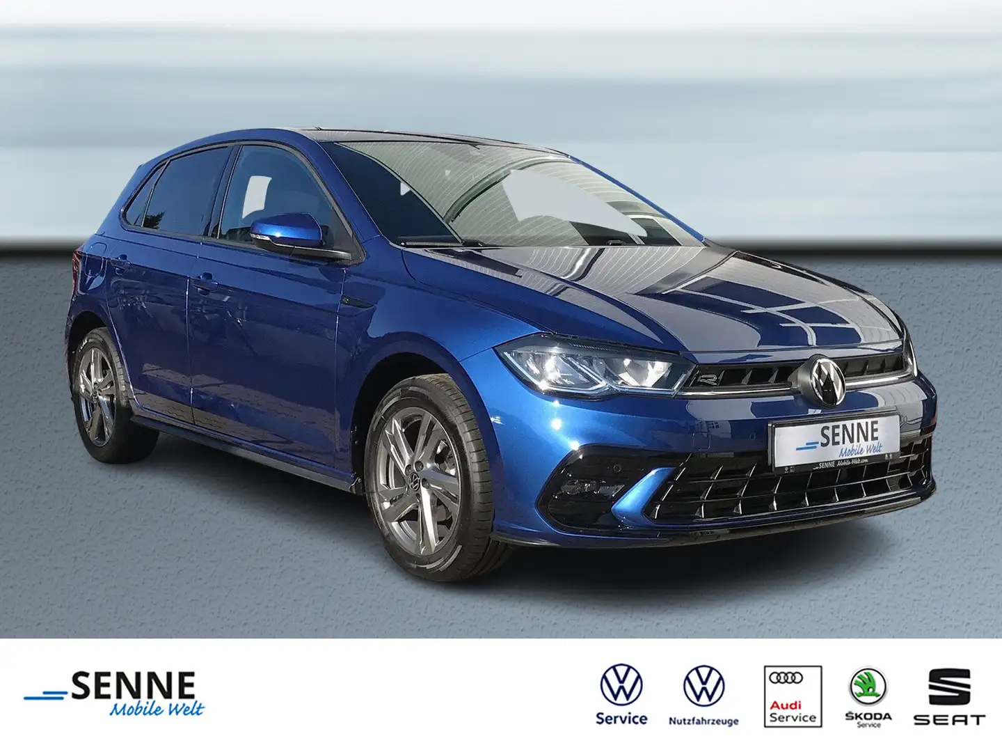 Volkswagen Polo Polo 1.0 TSI DSG R-Line ACC, LED, Climatr. Blau - 2