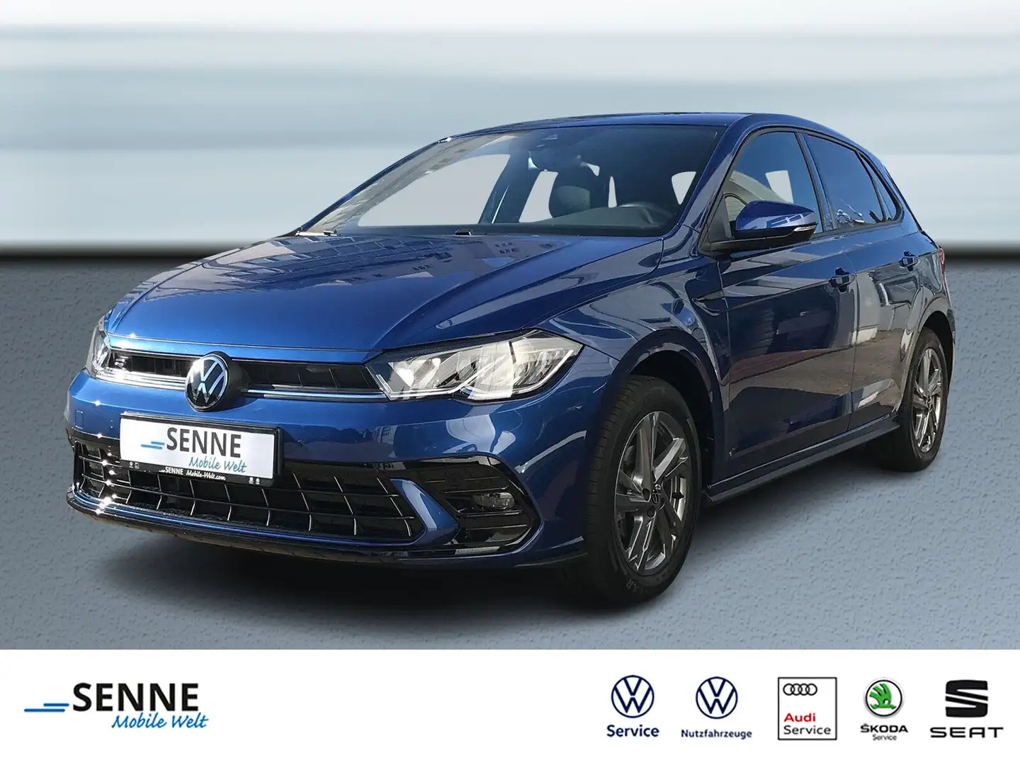 Volkswagen Polo Polo 1.0 TSI DSG R-Line ACC, LED, Climatr. Blau - 1